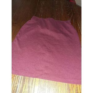 XS Old Navy Burgandy Elastic Waist Mini Midi Skirt